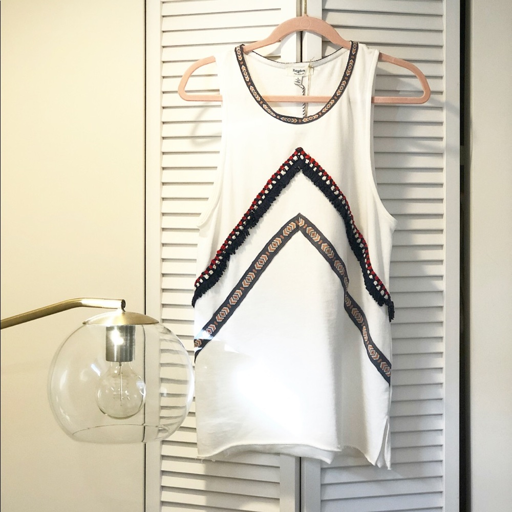 Never-Worn Embroidered Muscle Tank